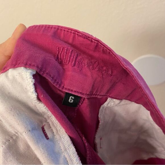 KUT from the Kloth Hot pink fuchsia Crop Stretch Pants Style KC330MA3SF -6 - Picture 9 of 12